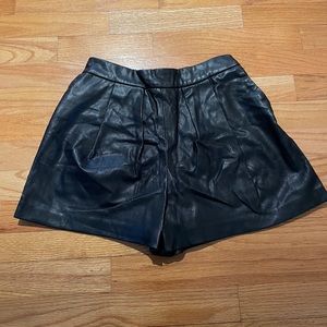 Zara Faux Leather Shorts